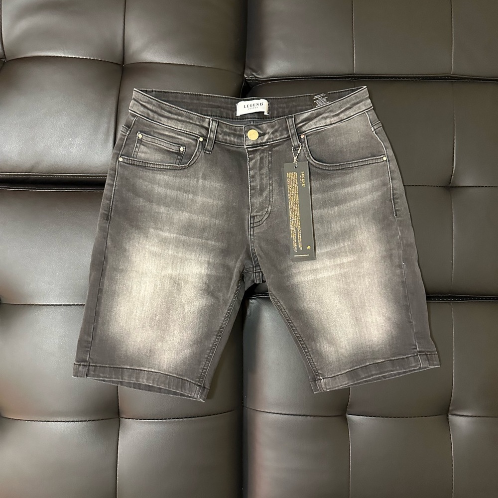 DENIM SHORT - WASHED GREY